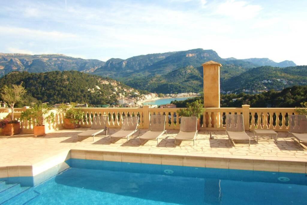 Puerto Soller Seaview Apartment: Private Terrace & Pool Port De Soller Exterior photo